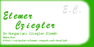 elemer cziegler business card